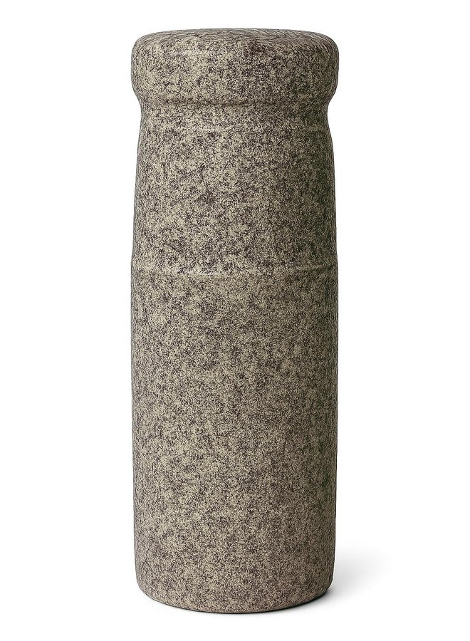 EZAHK Stone Pestle for Mortar, Okhli Masher, Ural, Khalbatta, Kallu, Imam Dasta Grinding, Musal and Spice Mixer for Kitchen - Traditional Hand Made (6 in) - Image 1